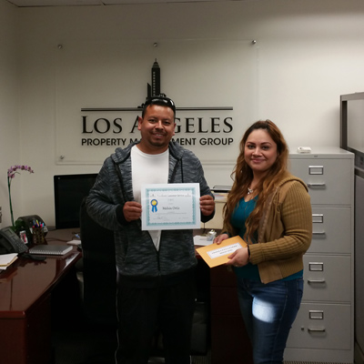 Melvin Ortiz Employee of the Month LAPMG