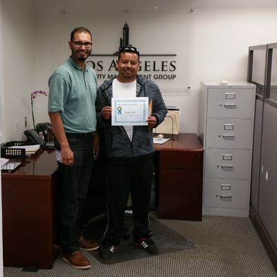 Melvin Ortiz Employee of the Month LAPMG