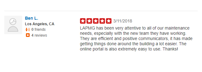 LAPMG Yelp reviews