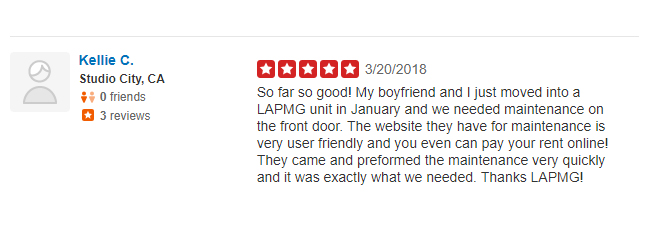 LAPMG Yelp reviews