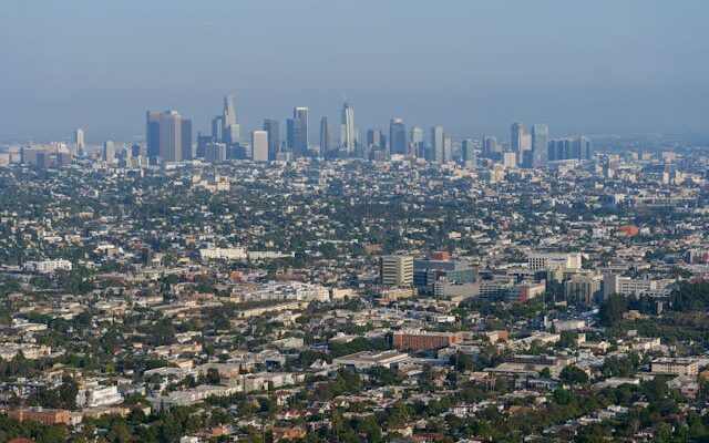 los angeles aerial view
