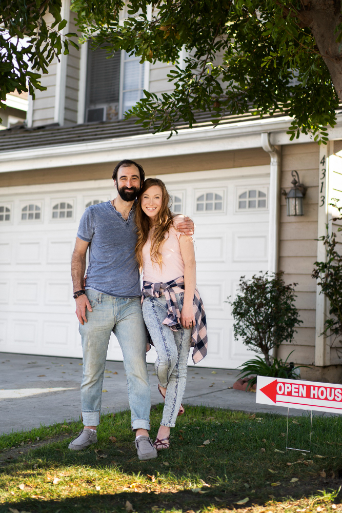 two people at open house