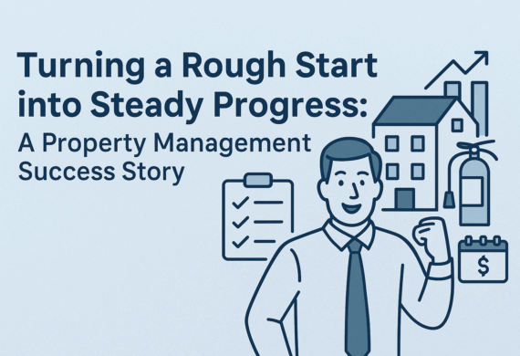 property manager in front of property