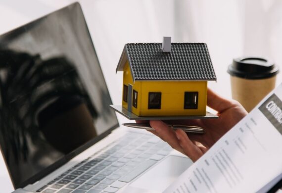 “Landlord reviewing a rental agreement with tenant”