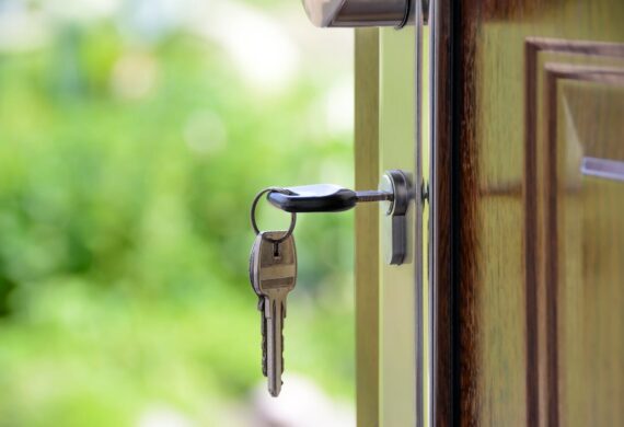 keys inside front door lock