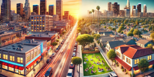 subruban and urban city